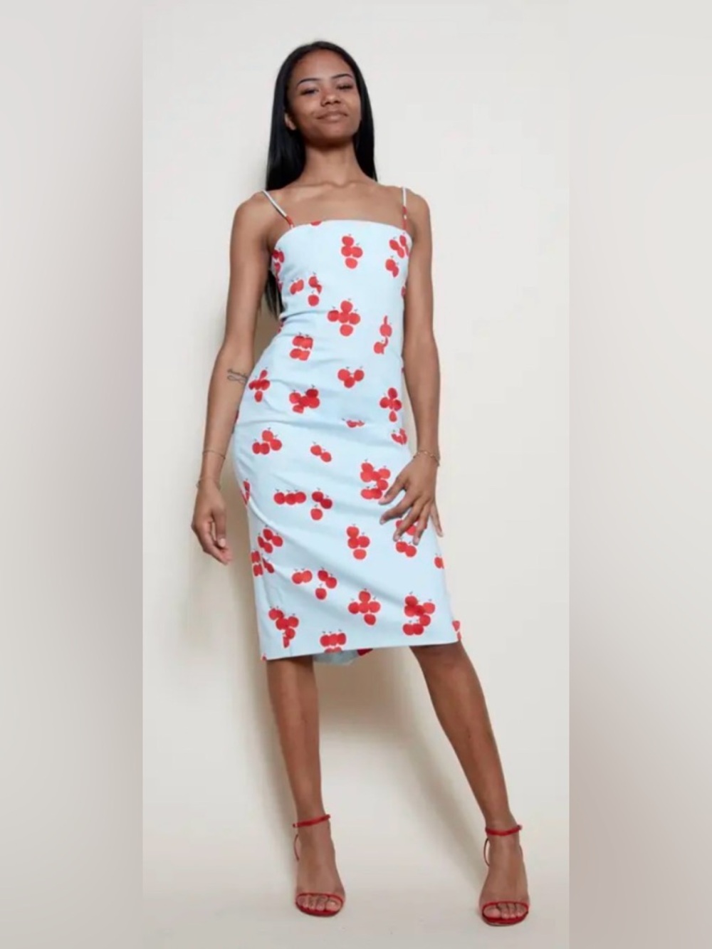Vintage Moschino Cheap And Chic cherry’s midi dress